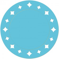 SOTTOPIATTI CARTONCINO ø33cm 6pz TURCHESE