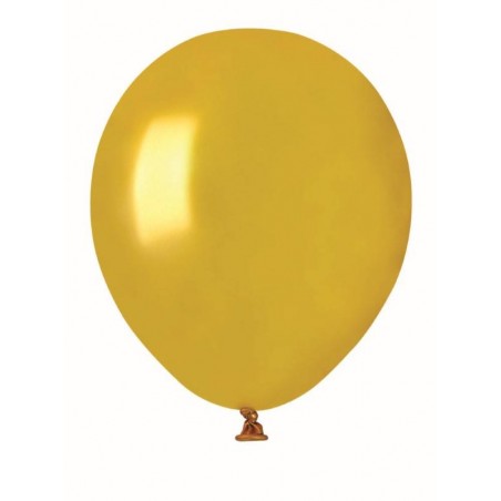 PALLONCINI COLOR 5 12cm ORO 100pz