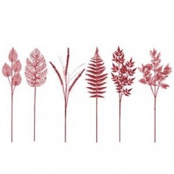 RAMO ASSORTITO GLITTER ROSSO 58cm 1pz