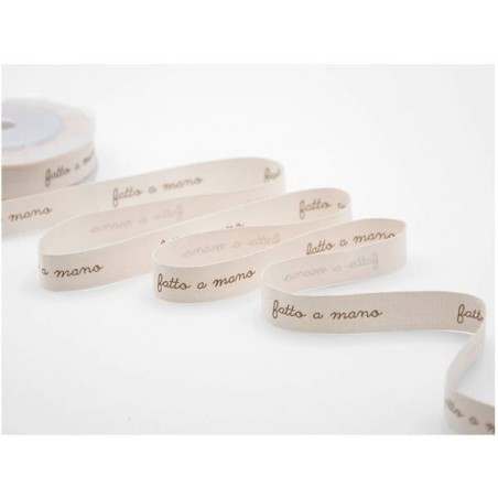 NASTRO POLICOTONE mm15x15mt COL.21/52 FATTO A MANO ROSA CIPRIA