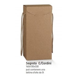SCATOLA SEGRETO C/COR 16x13x33cm AVANA LISCIA
