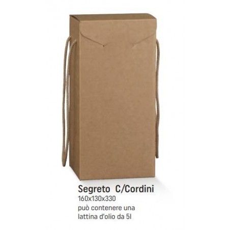 SCATOLA SEGRETO C/COR 16x13x33cm AVANA LISCIA