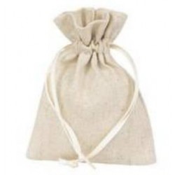 SACCHETTO  COTONE 9X12cm NATURAL 10pz