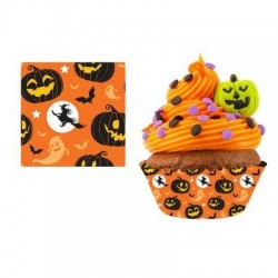 PIROTTINI CUPCAKE ZUCCA IN CARTA 51cm 50pz