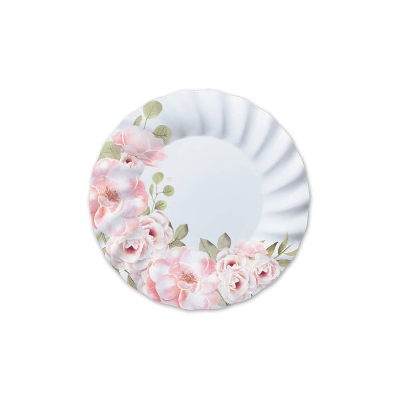 PIATTI CARTA PIANI ø25cm FLORAL 8pz