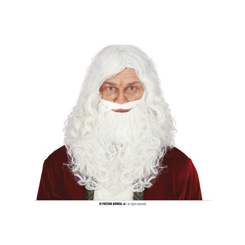 PARRUCCA CON BARBA BABBO NATALE