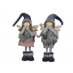 ANGELO TESSUTO IN PIEDI ROSA/GRIGIO H 56cm