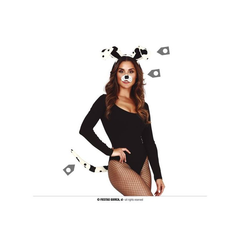 SET CANE DALMATA ORECCHIE,MUSO,CODA