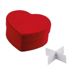 SCATOLA CUORE VELLUTO 8x4cm ROSSO 2 pezzi
