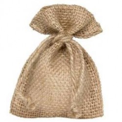 SACCHETTO JUTA POCH 9x12cm NATURAL 10pz