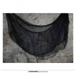 TELO IN STOFFA NERO EFFETTO RAGNATELA 76x228cm
