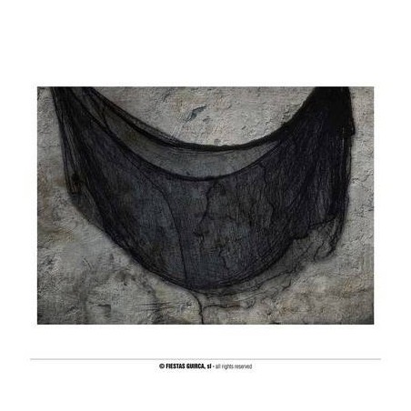 TELO IN STOFFA NERO EFFETTO RAGNATELA 76x228cm