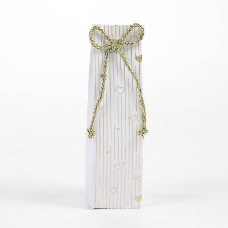 SCATOLA ASTUCCIO ALTA RIGHE CUORI ORO 3,5x3,5x13cm 20pz