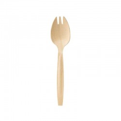 FORCHETTINE SPORK LEGNO CERATO 6cm 100pz