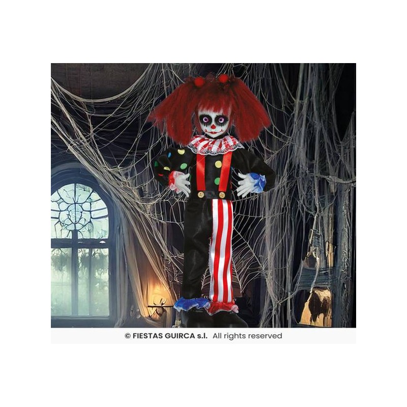 DECORAZIONE DA APPENDERE CLOWN TERRORE 40cm