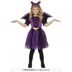COSTUME BAMBINA PIPISTRELLO VIOLA 10-12 anni