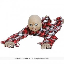 BAMBINO ZOMBIE STRISCIANTE CON LUCE E MOVIMENTO 90cm