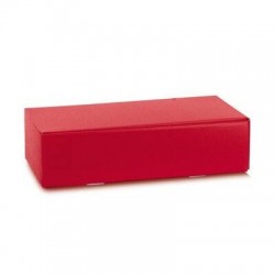 CANTINETTA 2 BOTTIGLIE 34x18,5x9cm FIBRA ROSSO
