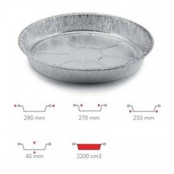 TEGLIA ALLUMINIO TONDA C10G 100pz CONTITAL