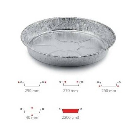 TEGLIA ALLUMINIO TONDA C10G 100pz CONTITAL