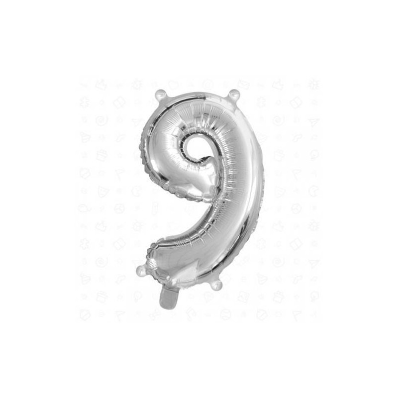 PALLONE MYLAR N°9 40cm SILVER