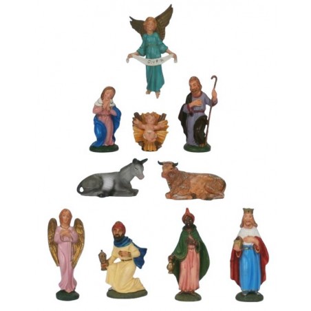 SOGGETTO NATIVITA' PVC 10cm (10 MOD.ASS.TI)