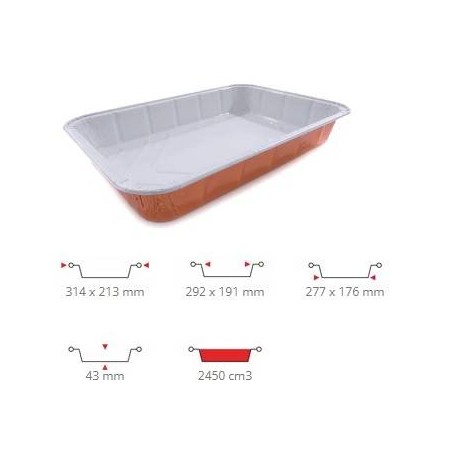 TEGLIA ALLUMINIO BIANCO/RAME 6 PRZ 50PZ R2G CONTITAL