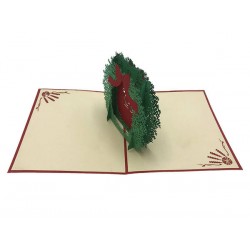 BIGLIETTO AUGURI ORIGAMI PORTA FOTO NATALE