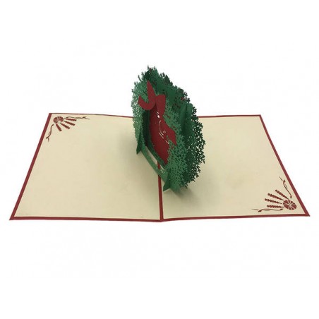 BIGLIETTO AUGURI ORIGAMI PORTA FOTO NATALE