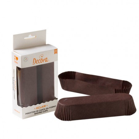 PIROTTINI ECLAIR MARRONI 13,5x3,5x2,5cm 60pz DECORA