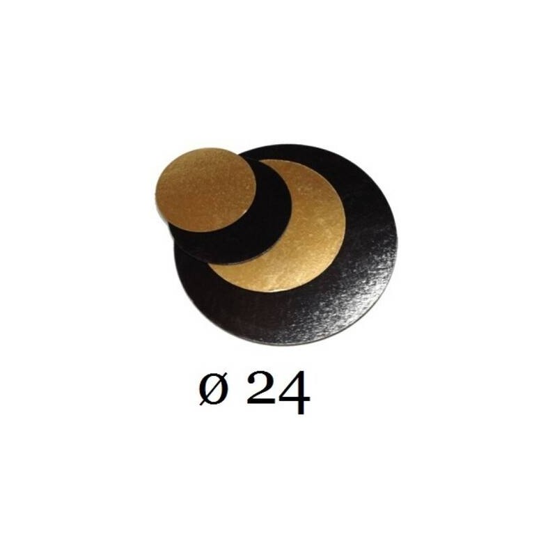 DISCHI CARTONE ORO/NERO LISCI 2400gr/mq ø24 10kg
