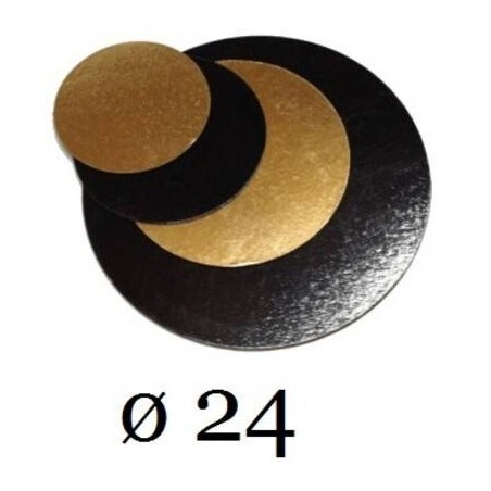 DISCHI CARTONE ORO/NERO LISCI 2400gr/mq ø24 10kg