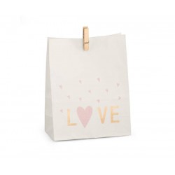 SACCHETTO CARTA LOVE C/MOLLETTA 6pz