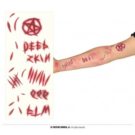 TATUAGGI CICATRICE DEMONIO FACCIA