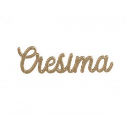 SCRITTA DECO CRESIMA 5cm ORO 12pz