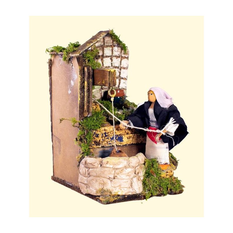 DONNA AL POZZO 8cm MOVIMENTO 9x14x16cm