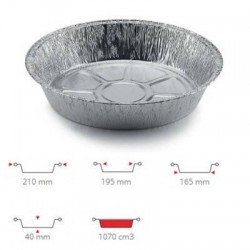 TEGLIA ALLUMINIO TONDA C7G 100PZ CONTITAL
