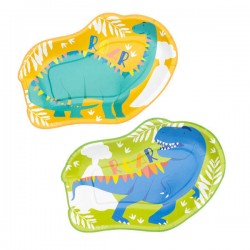 PIATTI SAGOMATI 26x19cm DINO ROAR ASS.TI 8pz