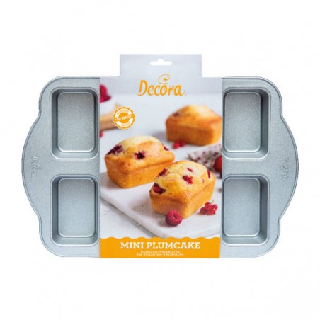 STAMPO ALLUMINIO 8 MINI PLUMCAKE 9,5x6,3cm H.3,6cm