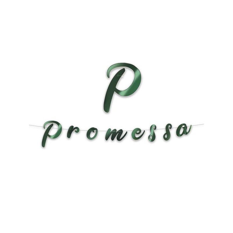 FESTONE ITALIC PROMESSA VERDE METAL cm15x3mt