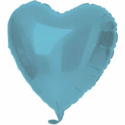 PALLONE MYLAR 18'' CUORE AZZURRO ACCESO SATIN 45cm