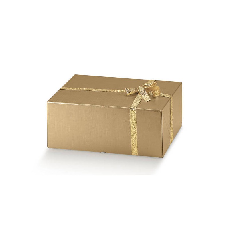 SCATOLA MARMOTTA NEW 30x40x19,5cm SETA ORO