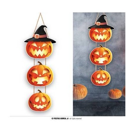 SEGNO 3 ZUCCHE STREGA 64cm LEGNO