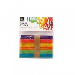 BASTONCINI IN LEGNO RAINBOW 22x13cm 72pz