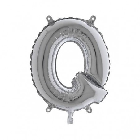 LETTERA Q MYLAR SILVER 14 36cm