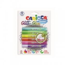 CARIOCA GLITTER GLUE FLUO 6pz