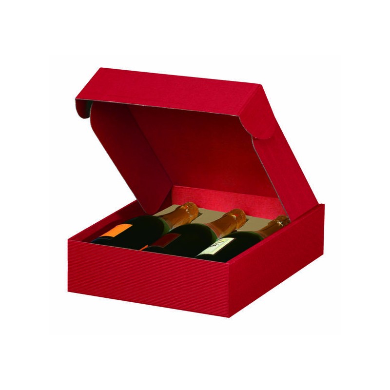 CANTINETTA 3 BOTTIGLIE ONDA ROSSA 29,5x33,5x9