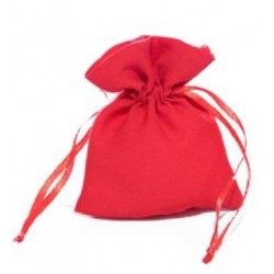 SACCHETTO COTONE ROSSO H.9cm 12pz