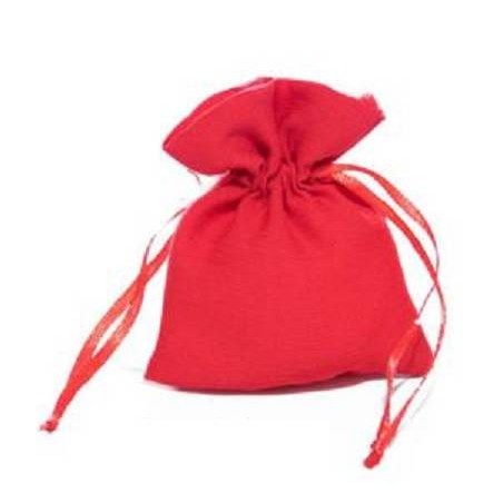 SACCHETTO COTONE ROSSO H.9cm 12pz