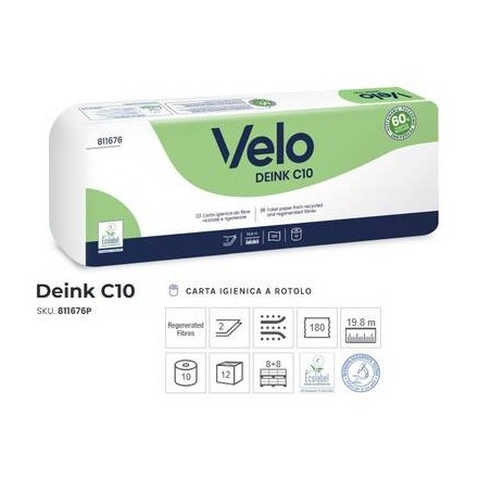 IGIENICA C10 DEINK 10 ROTOLI VELO